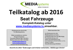 Seat Zubehörkatalog