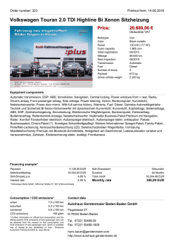 Volkswagen Touran Trendline 1.6 TDI DPF