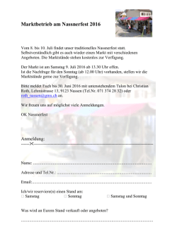 Marktbetrieb am Nassnerfest 2016
