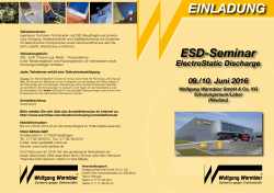 AGENDA ESD-Seminar