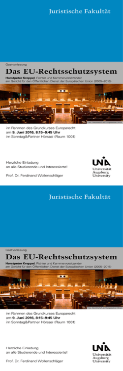 Das EU-Rechtsschutzsystem - Webseiten der Juristischen Fakultät