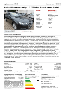 Audi A4 Limousine design 2.0 TFSI ultra S tronic neues Modell Preis