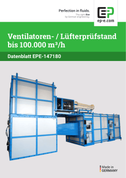Ventilatoren- / Lüfterprüfstand bis 100.000 m³/h