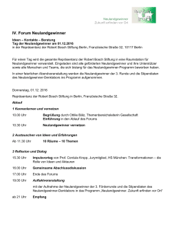 IV. Forum Neulandgewinner