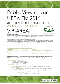 Public Viewing zur UEFA EM 2016 VIP-AREA