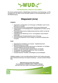 Disponent (m/w)