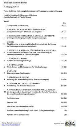 Inhalt des aktuellen Heftes