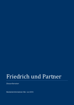 die mandanten - Steuerkanzlei Friedrich und Partner GbR