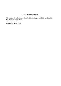 Glas/Geb&auml;udereiniger