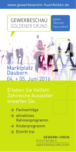 04. + 05. Juni 2016 Marktplatz Dauborn