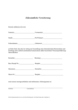 Eidesstattliche Versicherung