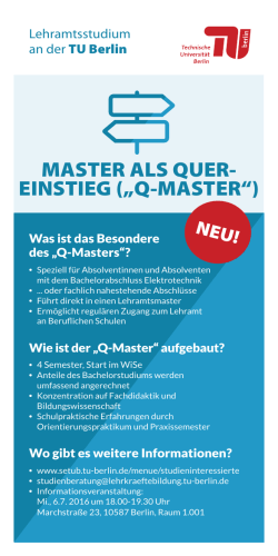q-master - TU Berlin