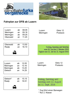 Fahrplan zur DFB ab Luzern