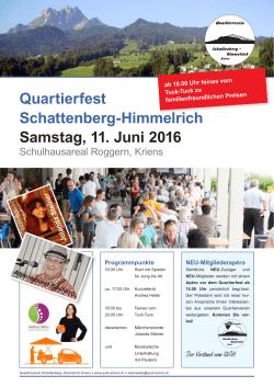 Quartierfest 2016 - Quartierverein-Schattenberg