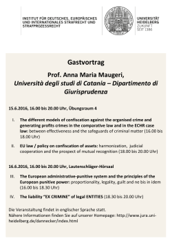 Gastvortrag Prof. Anna Maria Maugeri