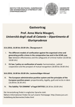 Gastvortrag Prof. Anna Maria Maugeri