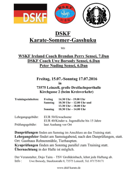 DSKF Karate-Sommer-Gasshuku