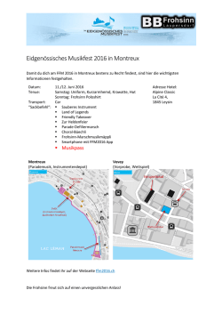 Eidgen&ouml;ssisches Musikfest 2016 in Montreux