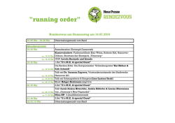 Donnerstags-Rendezvous am 14. Juli