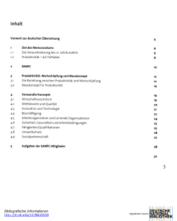 Inhaltsverzeichnis