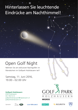 Open Golf Night Golfen unter dem Sternenhimmel