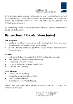 Bauzeichner / Konstrukteur (m/w)