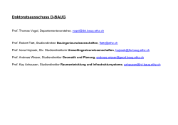 Doktoratsausschuss D-BAUG