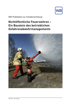 VdS 2034 &ndash; Nicht&ouml;ffentliche Feuerwehren