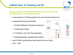 e-Mobil Saar: E-Ticketing mit ÖV