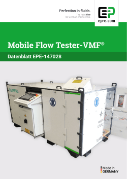 Mobile Flow Tester-VMF - bei der Ehrler Prüftechnik Engineering