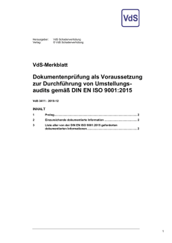Dokumentenpr&uuml;fung als Voraussetzung zur Durchf&uuml;hrung von