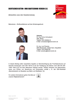 Informationen - Deutscher Beton- und Bautechnik