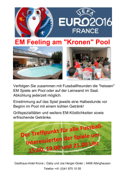 EM Feeling am "Kronen" Pool