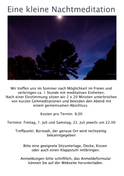 Info - Stille Bewegung Klang