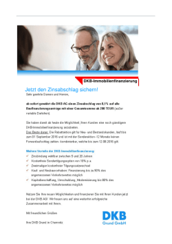 Jetzt den Zinsabschlag sichern!