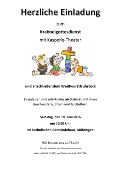 zum Krabbelgottesdienst mit Kasperle