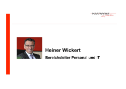 Heiner Wickert - Arbeit gestalten in NRW