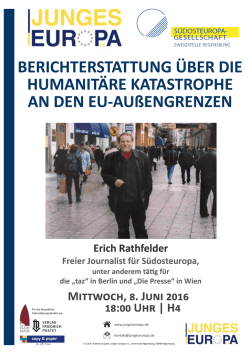 in Wien Mittwoch, 8. Juni 2016 18:00 Uhr | H4