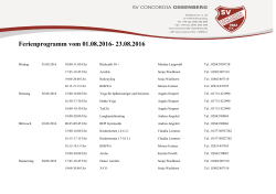 Ferienprogramm vom 01.08.2016 - SV Concordia Ossenberg 1982