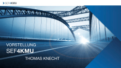 Kurzvorstellung der Wachstumsinitiative SEF4KMU von Thomas