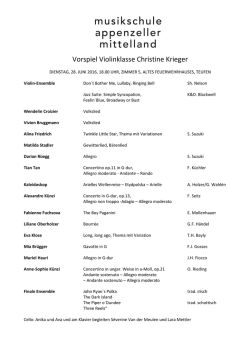 Vorspiel Violinklasse Christine Krieger