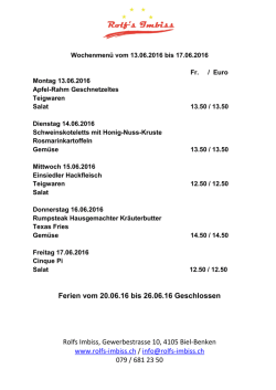 Mittag Menü`s