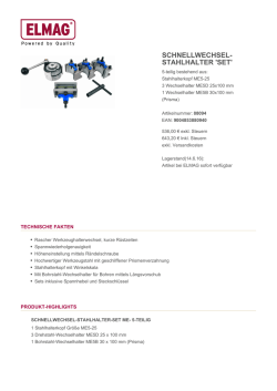 Schnellwechsel-Stahlhalter `SET`