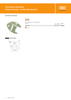 Technisches Datenblatt Kabelverlegungs- und