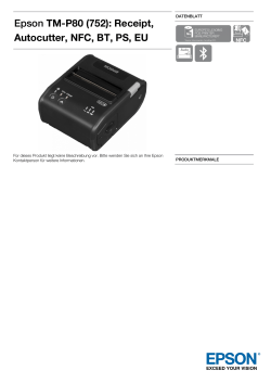Epson TM-P80 (752): Receipt, Autocutter, NFC, BT, PS, EU