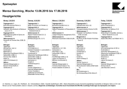 Speiseplan Mensa Garching, Woche 13.06.2016 bis 17.06.2016