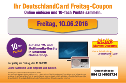 Ihr DeutschlandCard Freitag-Coupon