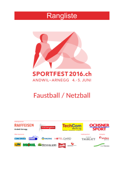 Rangliste Faustball / Netzball