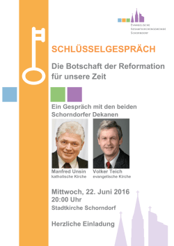 Herzliche Einladung. - Evangelische Gesamtkirchengemeinde