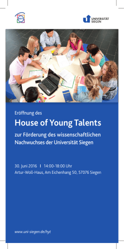 Flyer zum - Universität Siegen